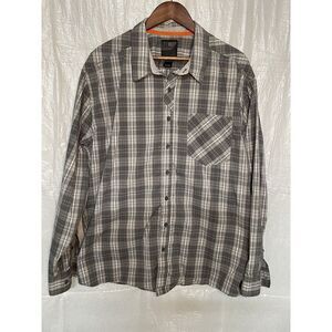 5.11 Tactical Men's Shirt 2XL Gray Plaid Snap Up‎ Long Sleeve